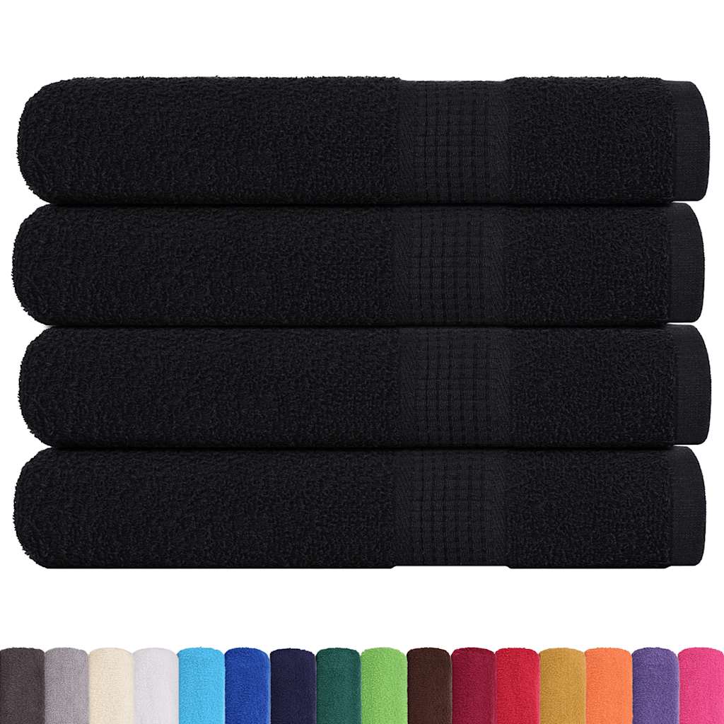 Vidaxx serviettes 4 pcs 100x200 cm 360 g m² 100% coton noir