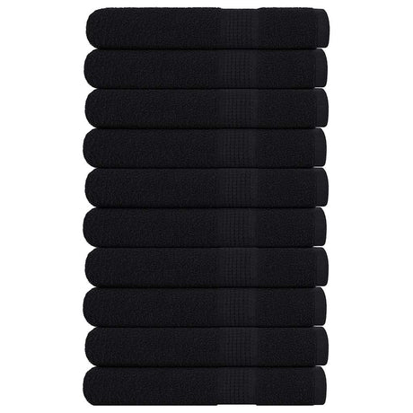 Vidaxx serviettes 10 pcs 100x200 cm 360 g m² 100% coton noir