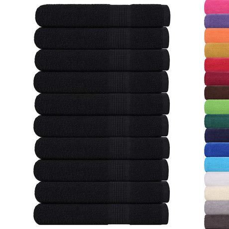 Vidaxx serviettes 10 pcs 100x200 cm 360 g m² 100% coton noir