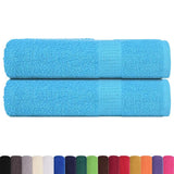 Vidaxx serviettes 2 pcs 50x100 cm 360 g m² 100% coton turquoise