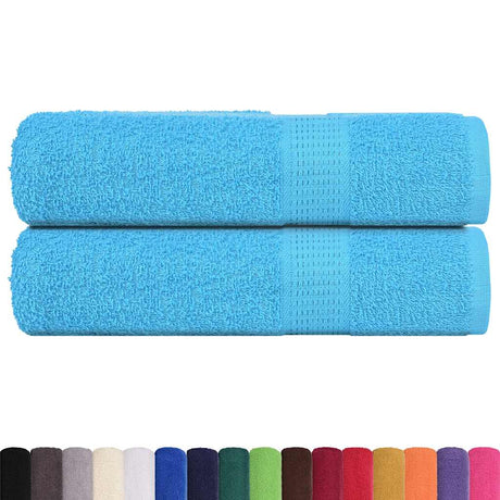 Vidaxx serviettes 2 pcs 50x100 cm 360 g m² 100% coton turquoise