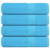 Vidaxx serviettes 4 pcs 50x100 cm 360 g m² 100% coton turquoise