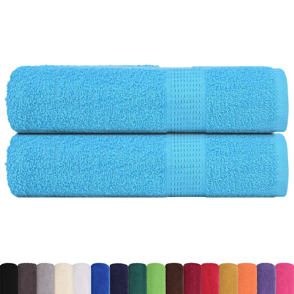 Vidaxl Bath ručníky 2 st 100x150 cm 360 g m² 100% bavlněné tyrkysové