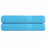 Serviettes de sauna vidaxl 2 ST 80x200 cm 360 g m² 100% coton turquoise