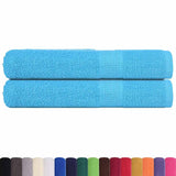 Vidaxl sauna towels 2 st 80x200 cm 360 g m² 100% cotton turquoise