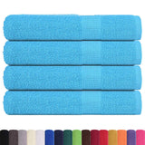 Serviettes de sauna vidaxl 4 ST 80x200 cm 360 g m² 100% coton turquoise