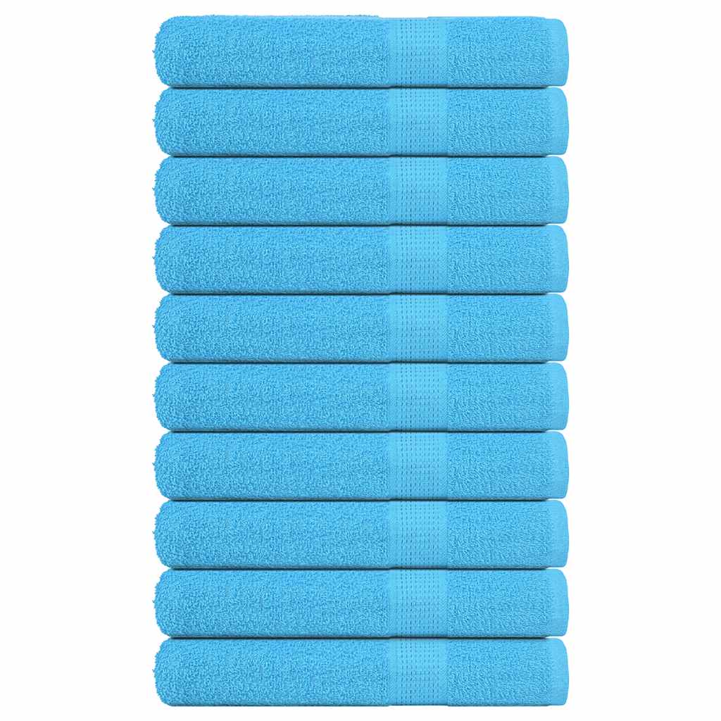 Serviettes sauna vidaxl 10 ST 80x200 cm 360 g m² 100% coton turquoise