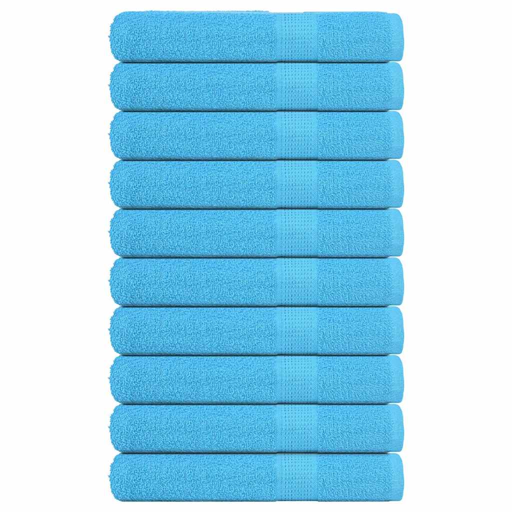 Vidaxx serviettes de sauna 10 pièces 80x200 cm 360 g m² 100% coton turquoise