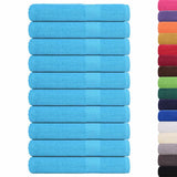 Vidaxx serviettes de sauna 10 pièces 80x200 cm 360 g m² 100% coton turquoise