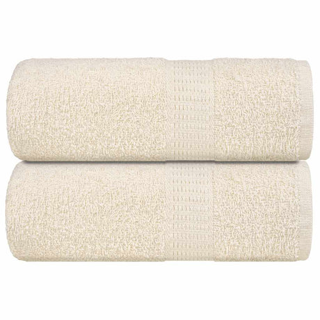 VidaXL serviettes invités 2 pcs 30x50 cm 360 g m² 100% coton couleur crème