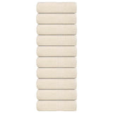 VidaXL serviettes invités 10 pcs 30x50 cm 360 g m² 100% coton couleur crème