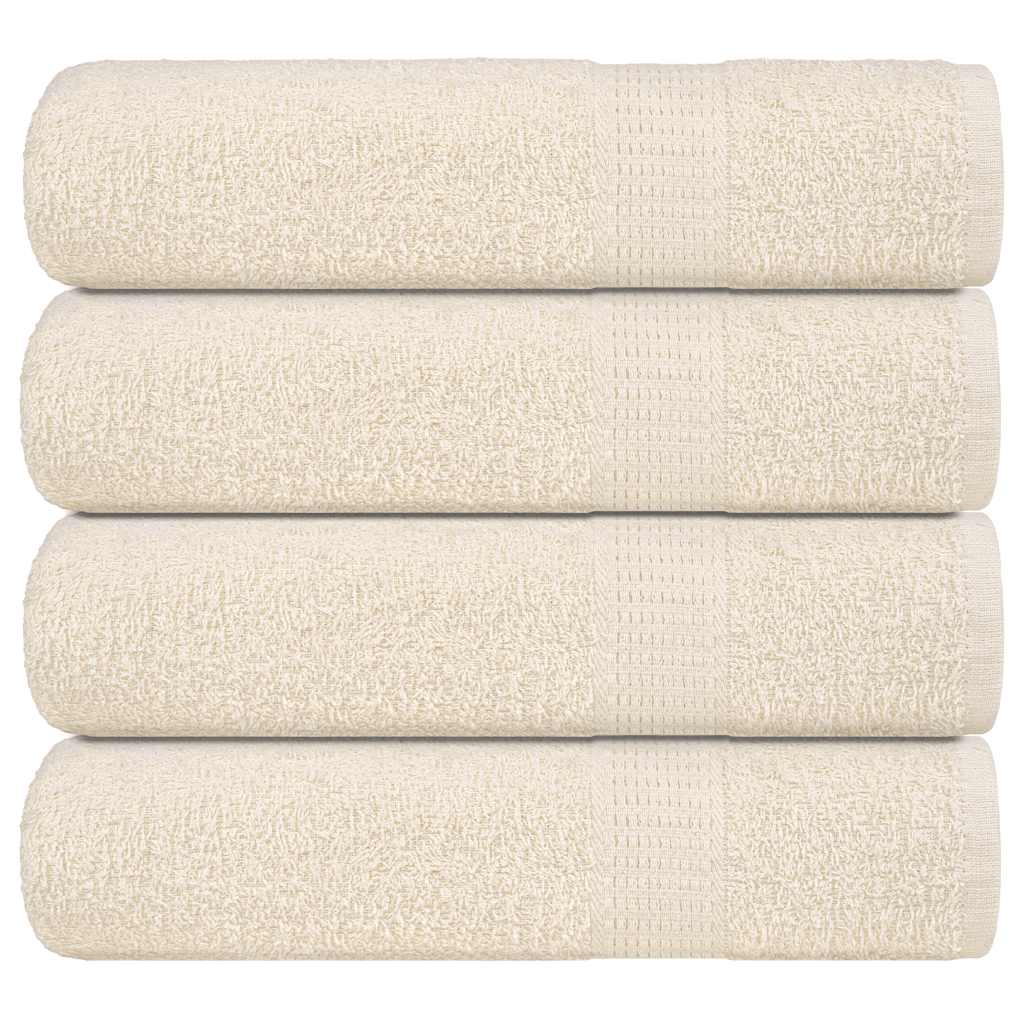 Serviettes Vidaxx 4 pcs 50x100 cm 360 g m² 100% coton couleur crème