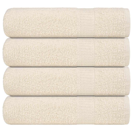 Serviettes Vidaxx 4 pcs 50x100 cm 360 g m² 100% coton couleur crème