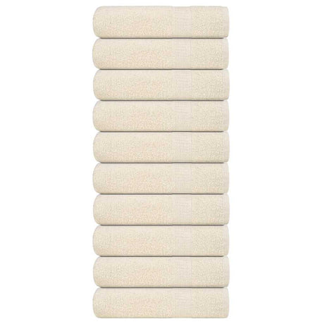 Serviettes Vidaxx 10 pcs 50x100 cm 360 g m² 100% coton crème