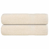 Serviettes de douche Vidaxl 2 st 70x140 cm 360 g m² 100% coton crème