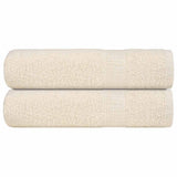 Vidaxx serviettes de douche 2 pcs 70x140 cm 360 g m² 100% coton crème