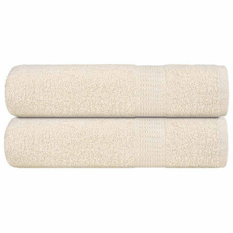 Vidaxx serviettes de douche 2 pcs 70x140 cm 360 g m² 100% coton crème