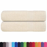 Vidaxx serviettes de douche 2 pcs 70x140 cm 360 g m² 100% coton crème