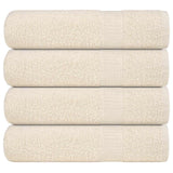 Vidaxx serviettes de douche 4 pcs 70x140 cm 360 g m² 100% coton crème