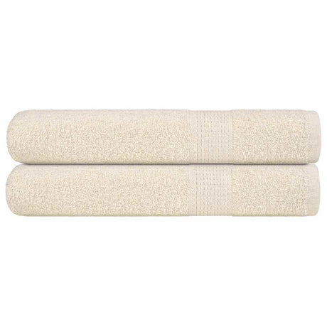 Vidaxx serviettes de sauna 2 pcs 80x200 cm 360 g m² 100% coton crème