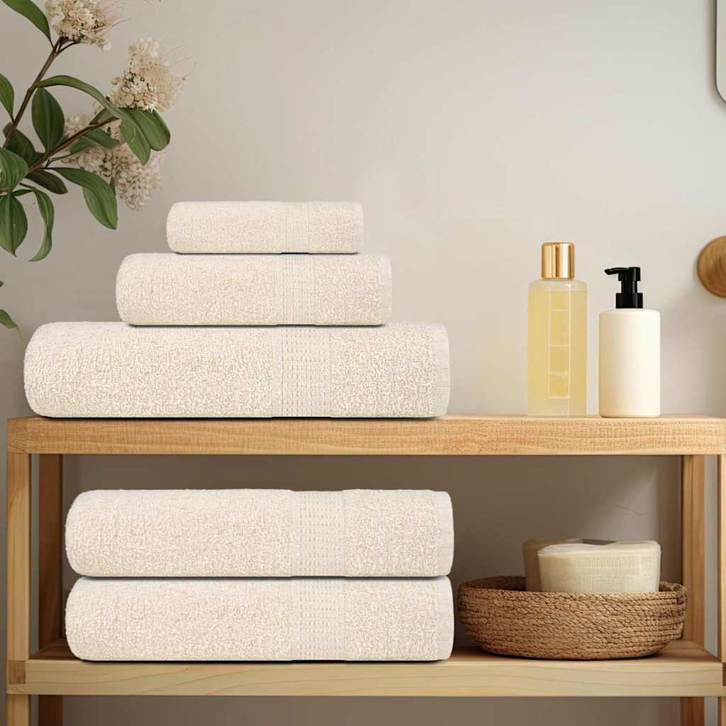 Vidaxx serviettes de sauna 2 pcs 80x200 cm 360 g m² 100% coton crème