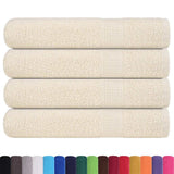 Vidaxx serviettes de sauna 4 pcs 80x200 cm 360 g m² 100% coton crème