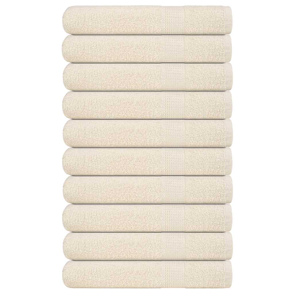 Vidaxl sauna towels 10 st 80x200 cm 360 g m² 100% cotton cream