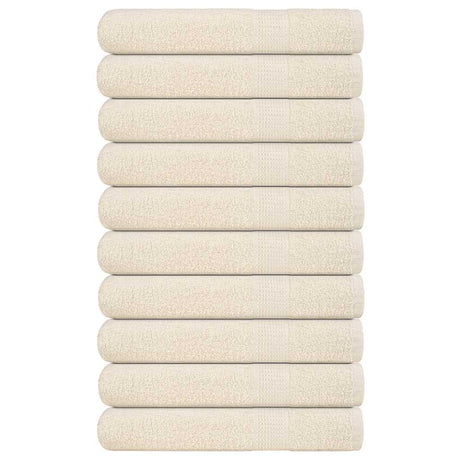 Vidaxx serviettes de sauna 10 pièces 80x200 cm 360 g m² 100% coton crème