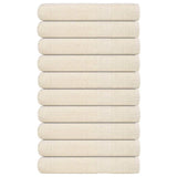 Serviettes Vidaxx 10 pcs 100x200 cm 360 g m² 100% coton crème