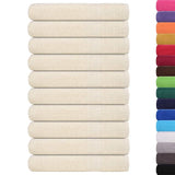 Serviettes Vidaxx 10 pcs 100x200 cm 360 g m² 100% coton crème