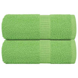 VidaXL serviettes invité 2 pcs 360 g m² 360 g m² 100% coton vert pomme