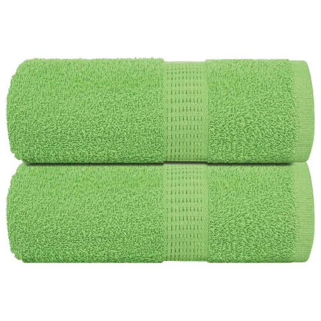 VidaXL serviettes invité 2 pcs 360 g m² 360 g m² 100% coton vert pomme