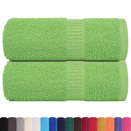VidaXL serviettes invité 2 pcs 360 g m² 360 g m² 100% coton vert pomme