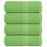 VidaXL serviettes invité 4 pcs 360 g m² 360 g m² 100% coton vert pomme