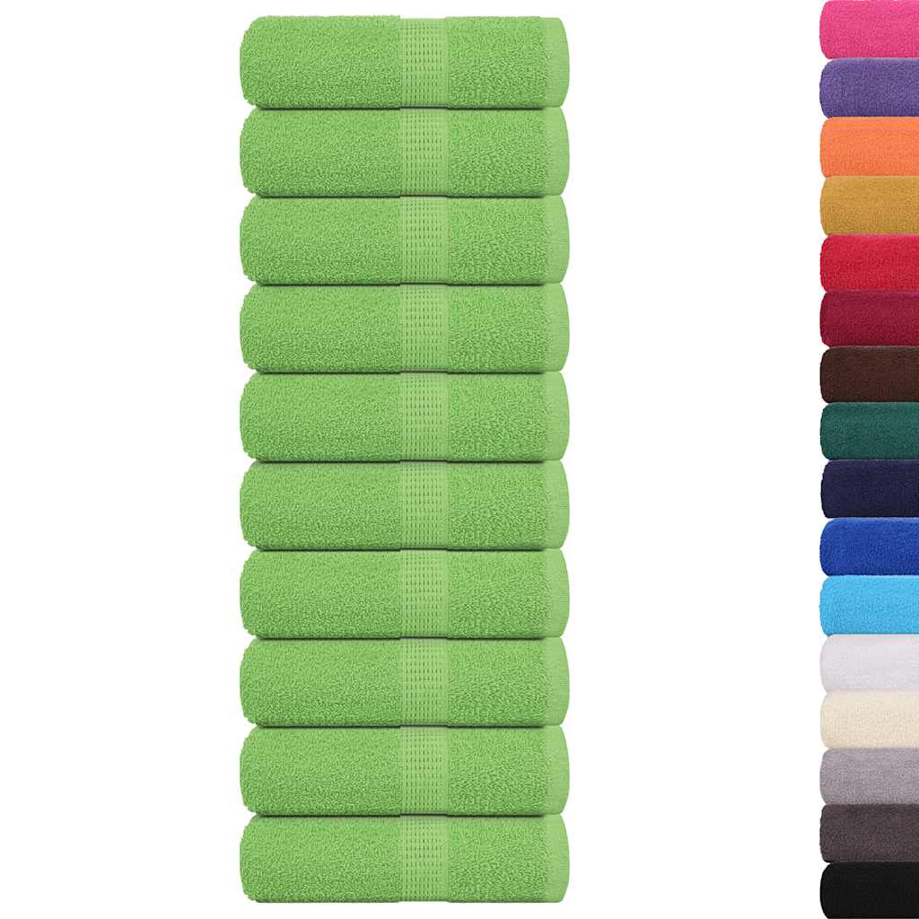 VidaXL serviettes invités 10 pièces 360 g m² 360 g m² 100% coton vert pomme