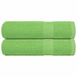 Vidaxx serviettes 2 pcs 50x100 cm 360 g m² 100% coton vert pomme