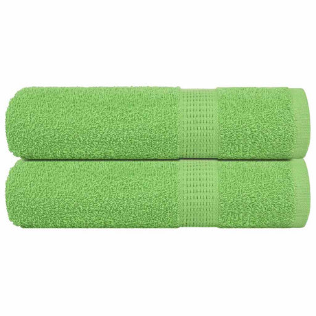 Vidaxx serviettes 2 pcs 50x100 cm 360 g m² 100% coton vert pomme