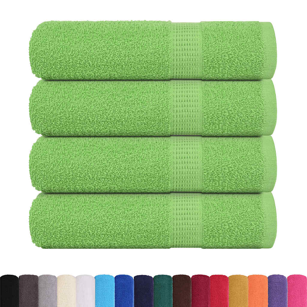 Vidaxx serviettes 4 pcs 50x100 cm 360 g m² 100% coton vert pomme