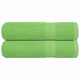 Vidaxx serviettes de douche 2 pcs 70x140 cm 360 g m² 100% coton vert pomme