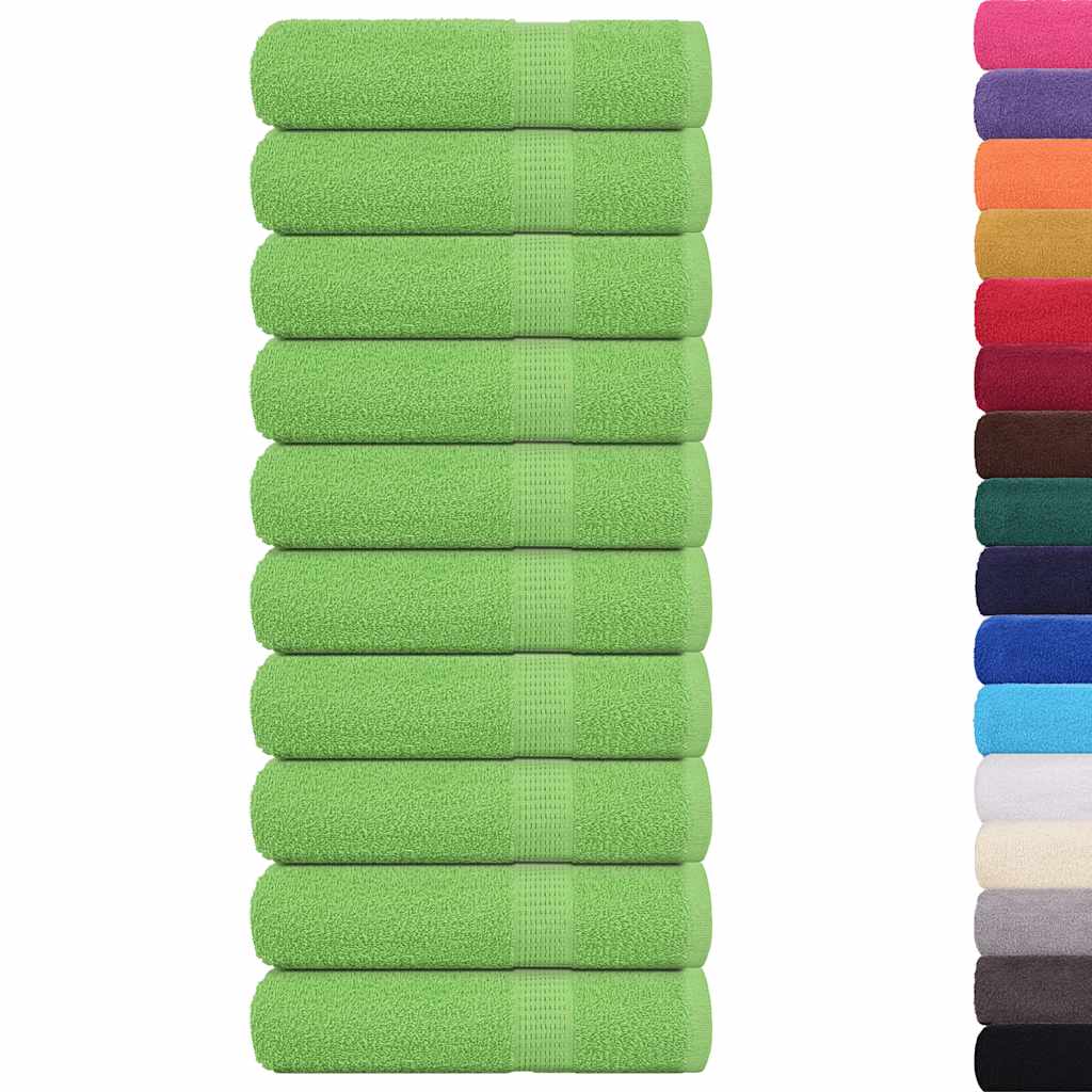 Vidaxx serviettes de douche 10 pcs 70x140cm 360 g m² 100% coton vert pomme