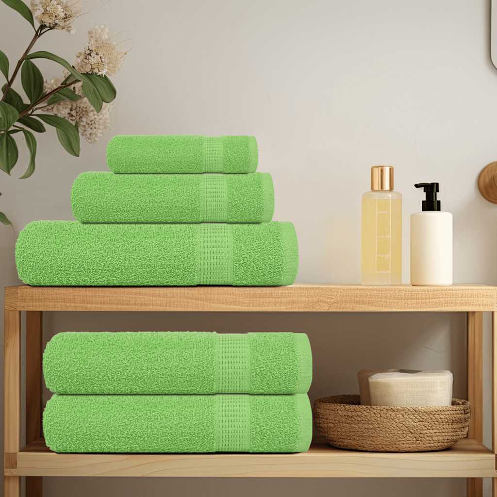 Serviettes de bain vidaxl 2 ST 100x150 cm 360 g m² 100% coton vert pomme