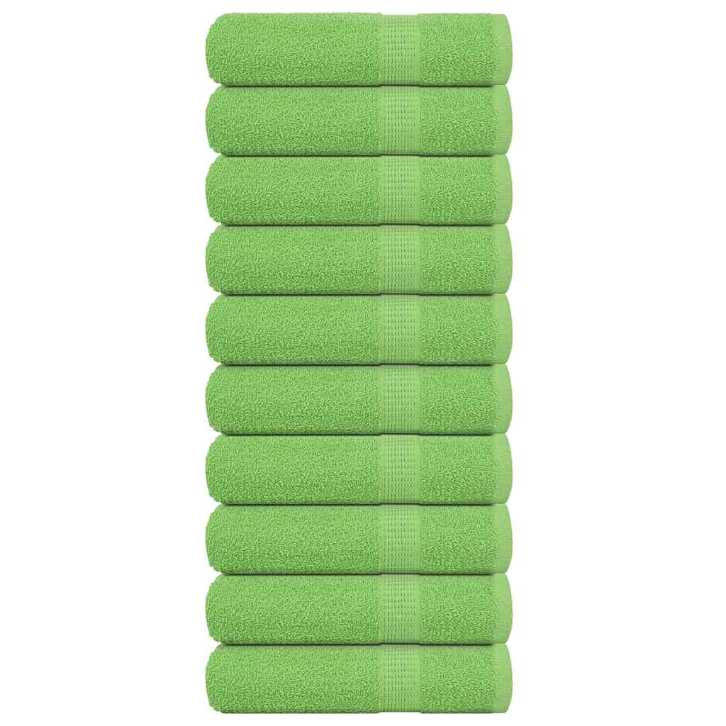 Vidaxx serviettes de bain 10 pcs 100x150 cm 360 g m² 100% coton vert pomme