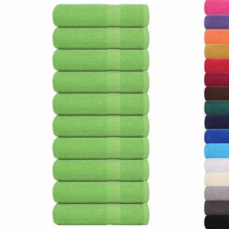 Vidaxx serviettes de bain 10 pcs 100x150 cm 360 g m² 100% coton vert pomme