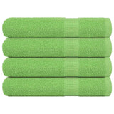 Vidaxx serviettes de sauna 4 pcs 80x200 cm 360 g m² 100% coton vert pomme