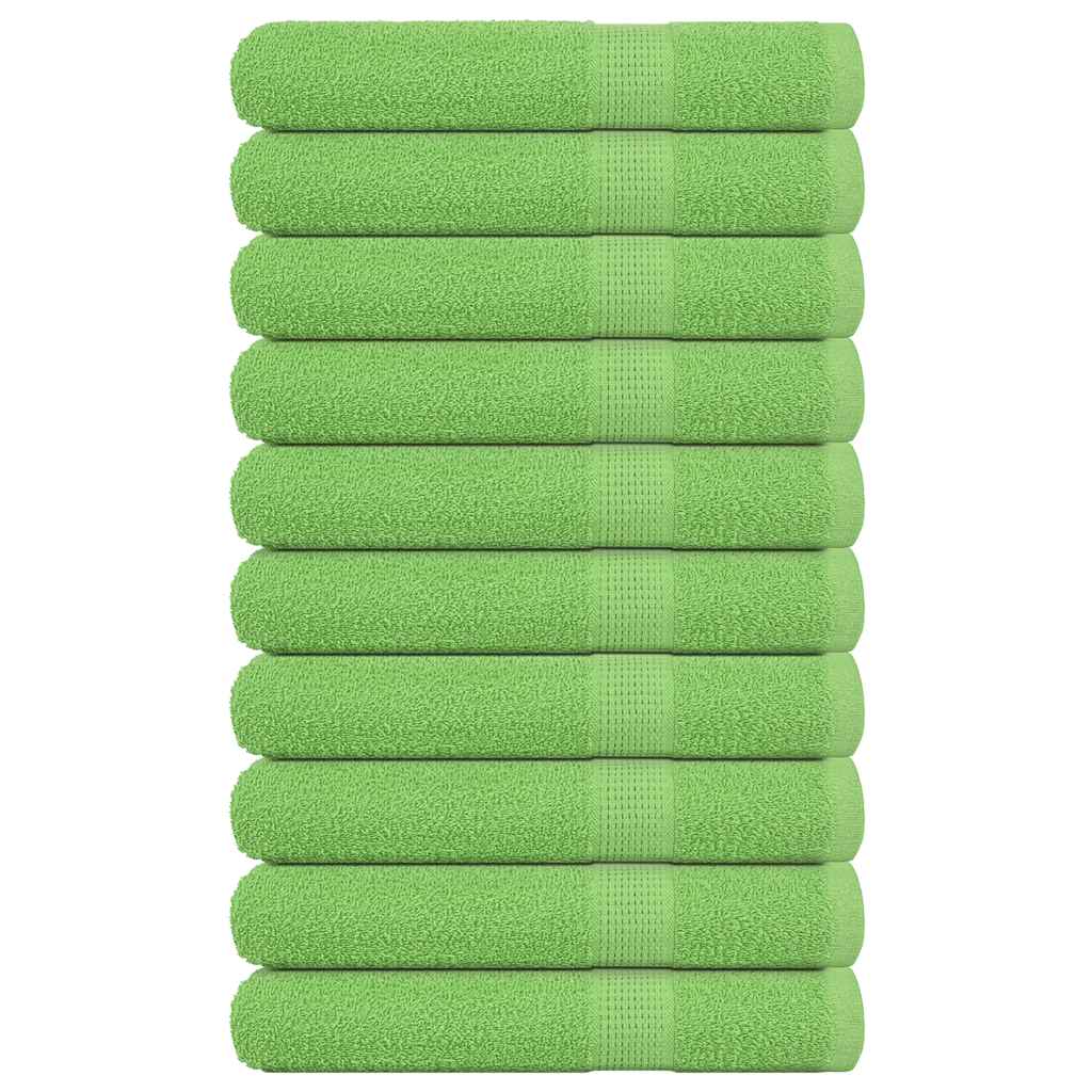 Serviettes sauna vidaxl 10 ST 80x200 cm 360 g m² 100% coton vert pomme