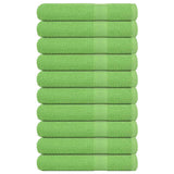 Toallas de sauna Vidaxl 10 st 80x200 cm 360 g m² 100% de manzana de algodón verde