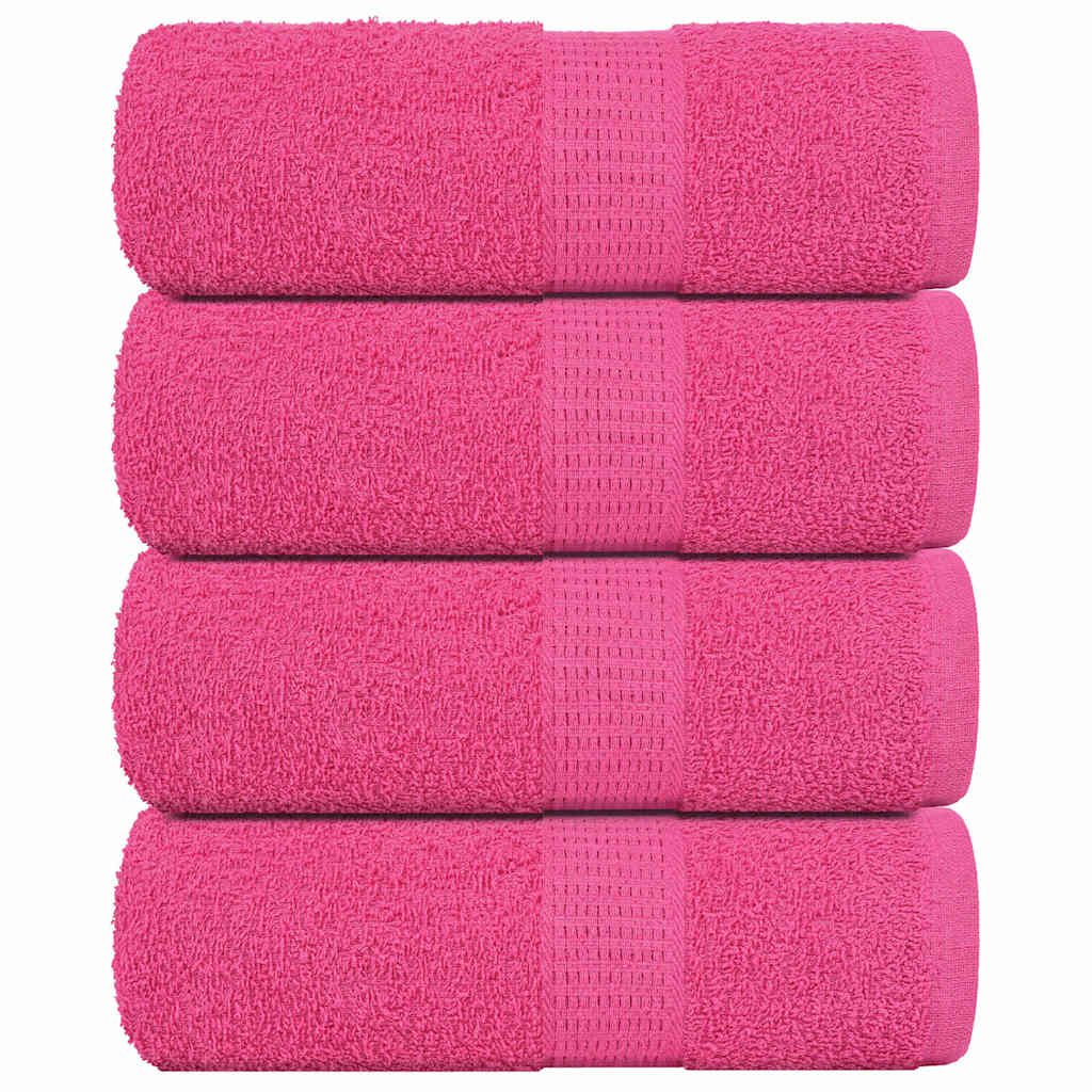 VidaXL débarbouillettes 4 pièces grenouille rose 30x30 cm 100% coton