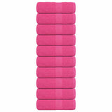 VidaXL débarbouillettes 10 pièces grenouille rose 30x30 cm 100% coton