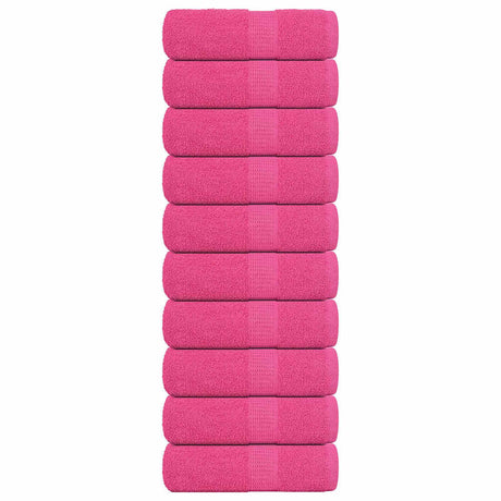 VidaXL débarbouillettes 10 pièces grenouille rose 30x30 cm 100% coton