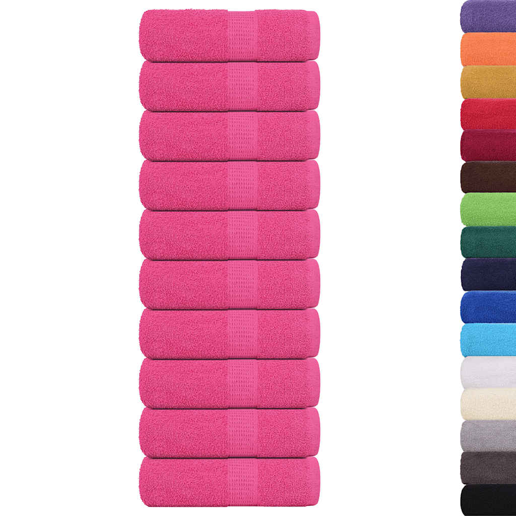VidaXL débarbouillettes 10 pièces grenouille rose 30x30 cm 100% coton